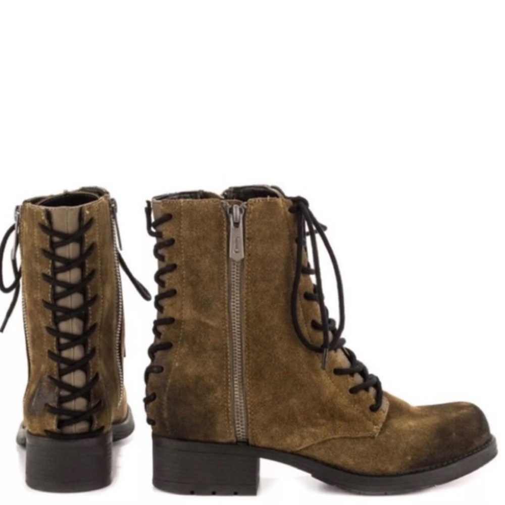 Circus Sam Edelman Suede Combat Lace Up Boots